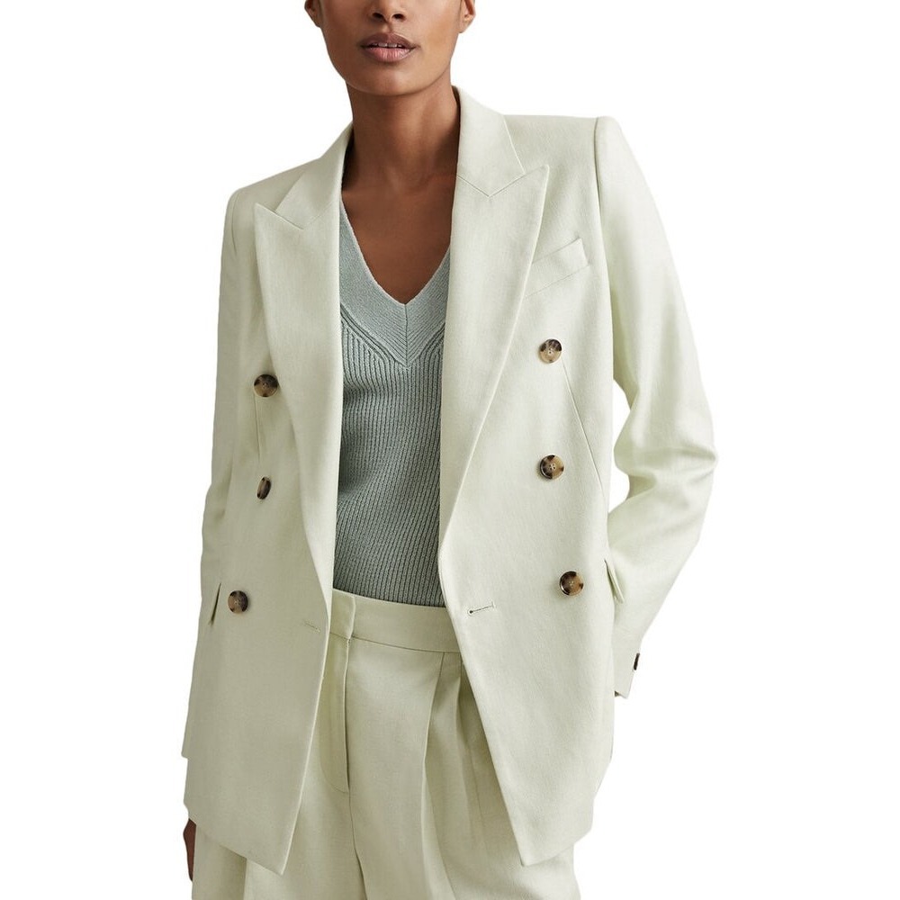NWT Dianna Double Breasted Linen Blazer / Size 10 / MSRP $470!